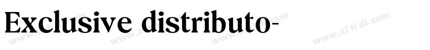 Exclusive distributo字体转换